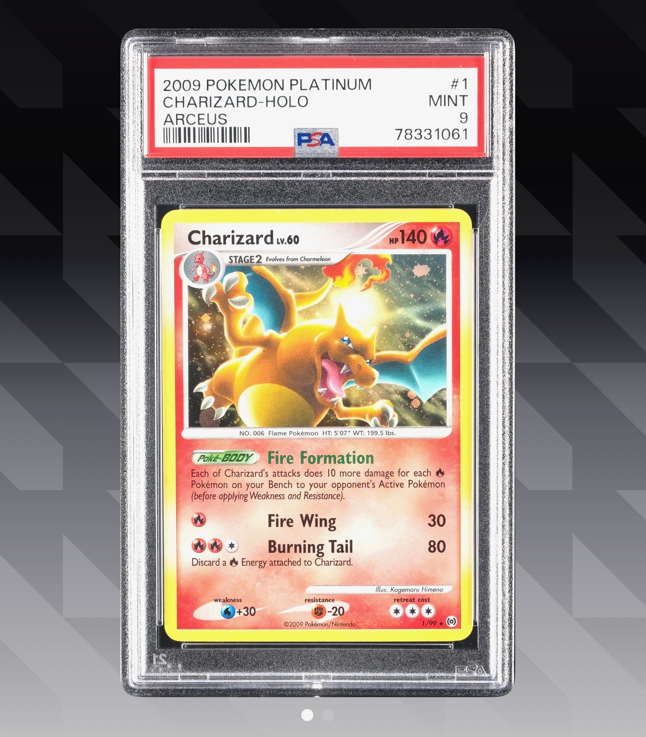 2009 POKEMON PLATINUM CHARIZARD- HOLO(9)